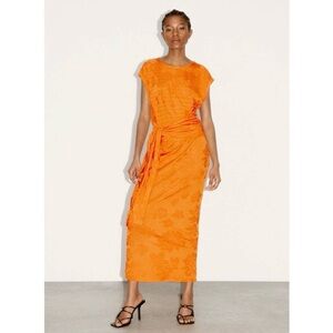 Brand New ZARA LONG JACQUARD DRESS